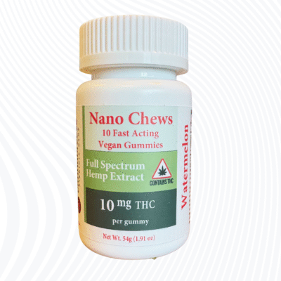 THC 10mg Nano Chews Fast Acting 10 ct.-Watermelon