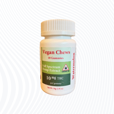 THC 10mg Vegan Chews Full Spectrum 10 ct.-Watermelon