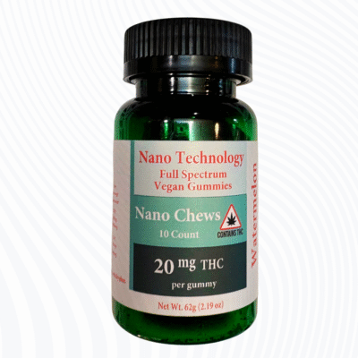 THC 20mg Nano Chews Fast Acting 10 ct.-Watermelon