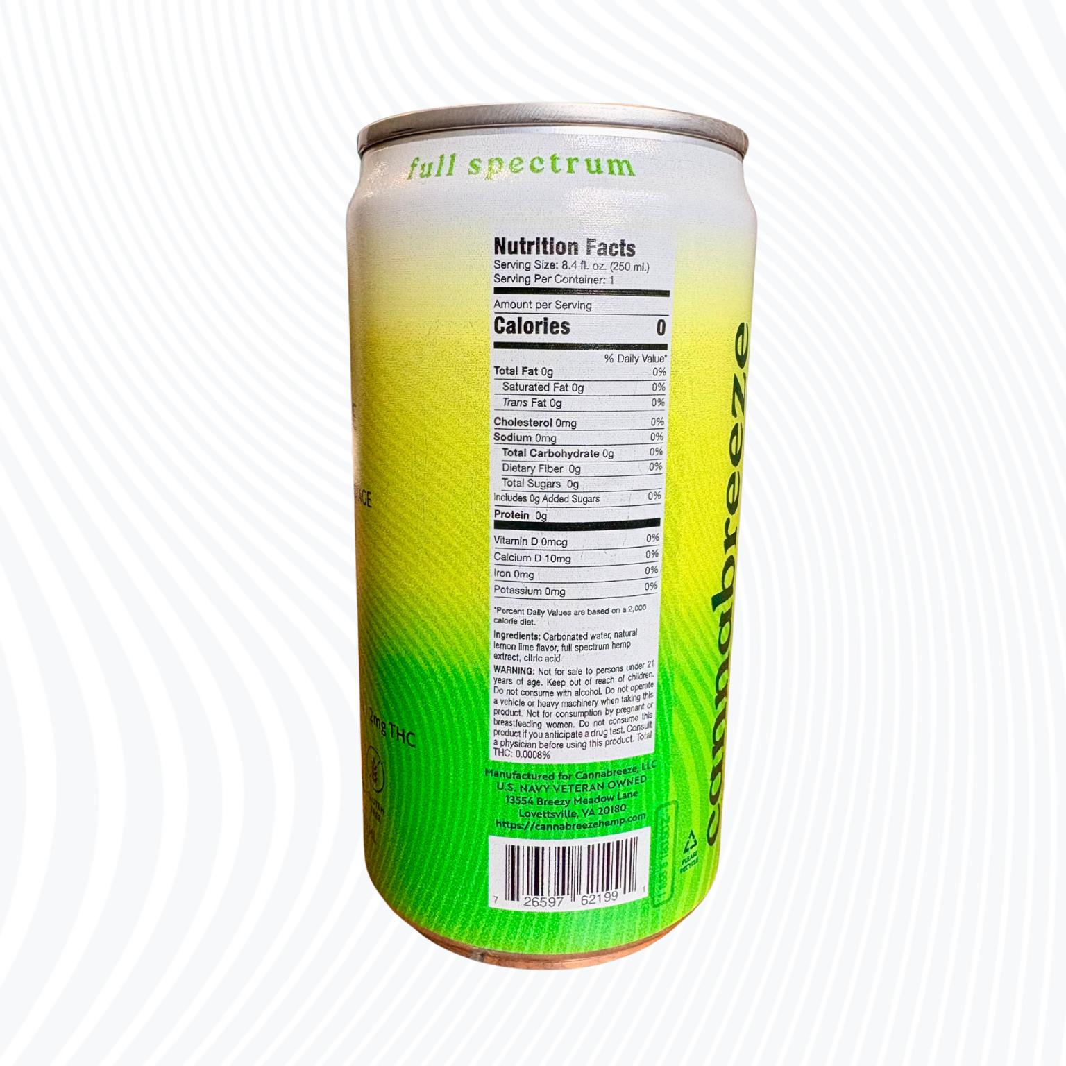 Lemon Lime Zero Calorie - 2mg THC - Image 2