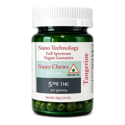 THC 5mg Nano Chews Fast Acting 20 ct.-Tangerine